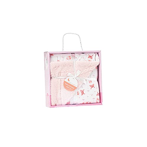 Couverture parachute bébé pompon rose pour sorties en poussette