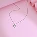 Silver Heart Necklace for Women Diamond Pendant Necklace Love Birthstone Necklaces for Women Trendy