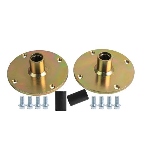 YC Yier 2pcs 23 Tooth Spline 4 Stud Wheel Rear Axle Hub for ATV Quad Bike Dune Buggy Go Kart Golf Cart Four Wheelers Tricycle Trike DIY Parts