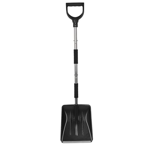 Eujgoov Extendable Car Snow Shovel, Stainless Steel Lightweight Removal Shovel for Efficient Snow Clearing, Portable Tool for Vehicle in Snowy Conditions (Silver White)