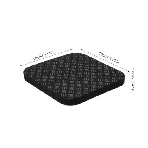 4pcs Black Pu Shock Absorption Non Slip Treadmill Pads miniatura 2