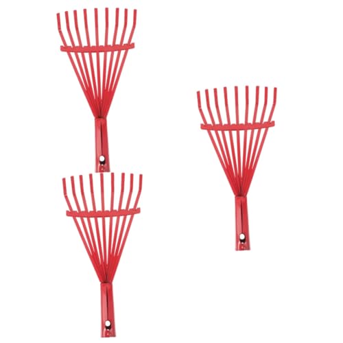 Kisangel - Kisangel Lot De 3 Têtes De Râteau À Feuilles Caduques À Neuf Dents Râteau À Main De Jardin Râteaux À Gazon pour Le Jardinage Petite Tête De Râteau De Jardinage Fourniture De Culture De