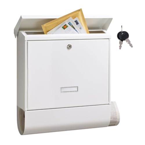 BURG-WÄCHTER Briefkasten mit Zeitungsfach und Namensschild, Verzinkter...