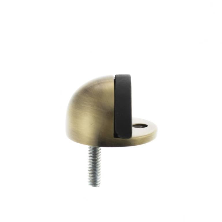 Kooples Hardware Atlantic Half-Moon Premium Floor Mounted Door Stop Heavy Duty Modern Stopper with Concealed Fixing for Residential and Commercial Doors (Antique Brass)