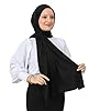 Prien Foulard Hijab Pour Femme, Robe De Priere, Bonnet Moderne En Jersey Doux, Turban Musulmane Turque, Abaya De Prière Haut De Gamme, Cadeau Omra, Ensemble Hijab (Noir) #2