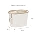 IRIS USA Cat Litter Box, Large Top Entry with Litter Catching Lid and Scoop, Dog Proof, Enclosed Cat Litter Box, White/Beige
