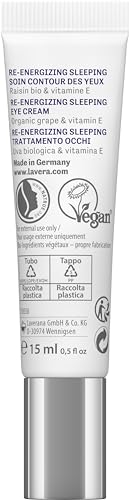 lavera Re-Energizing Sleeping Eye Cream - reduces expression lines - natural cell renewal - moisturising - vegan - natural cosmetics - 15 ml - Image 4