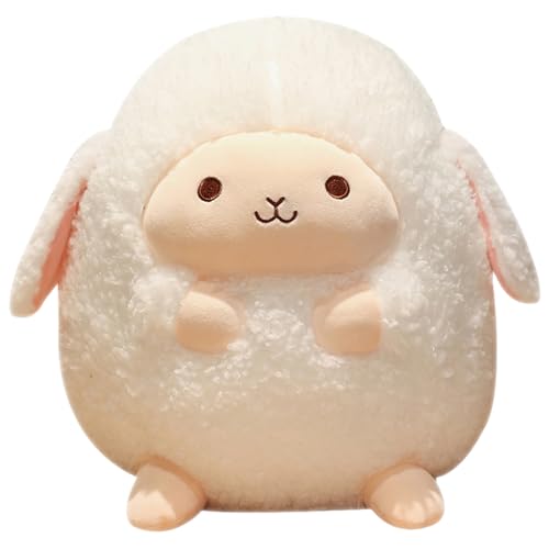 NIOMICO Animal de Peluche de ovejas Lindo Dibujos Animados de Cordero Redondo Suave Regalos de Peluche para niños y Amantes de cumpleaños, San Valentín, 9 Pulgadas
