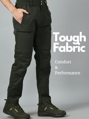 Image of TREKMONK Men's Loose Convertible Cargo Trekking Pants
