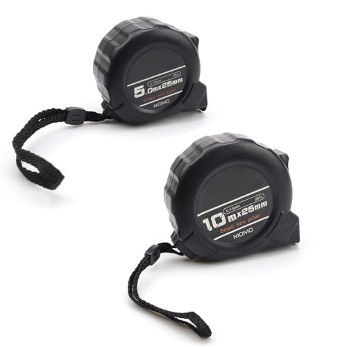 2 Piezas Cinta Metrica, AMONENZ Cinta Metrica Digital, Flexometro 5 Metros Profesional y 10 m, para Topografía Ingeniería, Diseño Arquitectónico, Carpintería Y Producción Industrial