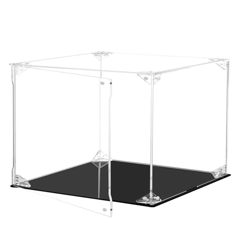 EOMMOE フィギュアケース【マグネット扉仕様】【UVカット】コレクション ディスプレイケース アクリル ボックス コレクションケース 台座黒 幅40×奥行30×高さ30cm