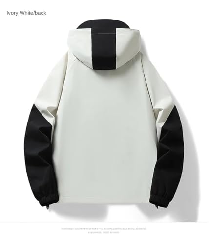 REHJJDFD Men Spring Autumn Casual Travel Breathable Jacket Coats Men Camping Hooded Jacket Coats Men2