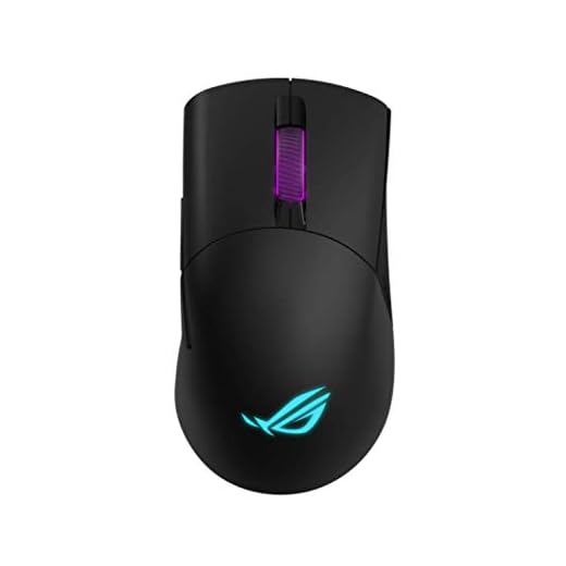 ASUS Mouse para jogos leve sem fio ROG Keris (sensor ROG 16.000 DPI, soquetes de botão de encaixe, botões laterais trocáveis, pés ROG Omni, ROG Paracord e iluminação Aura Sync RGB)
