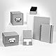 Rössler SOHO Zettelkasten | Notizzettel-Box | Schreibtisch-Organizer | Büro-Zubehör | Schreibtisch Deko | Homeoffice Ausstattung | 110x46x110mm | 1 Stück | Farbe: Grau | Stone