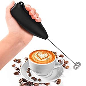 RP MALL Set of 2 Plastic Wireless Portable Milk Frother Electric Foam Maker Hand Blender Mixer Froth Whisker Latte Maker for Coffee, Juice, Cafe Latte, Espresso, Cappuccino, Lassi