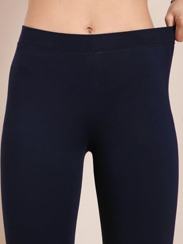 Image of TWIN BIRDS Super Stretchable Cotton Elasthane Fabric Ankle Length Leggings for Women
