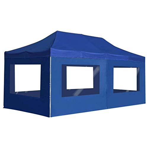 WYJW Gazebos de jardín, Carpa de Fiesta 6x3m Carpa de Carpa de jardín con Paneles Laterales, Totalmente Impermeable, Marco de Aluminio con Recubrimiento en Polvo para Bodas al Aire libr