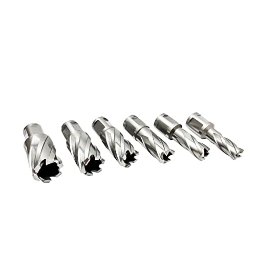 Cortool 13500009 Annular Cutters Set 9Pcs 3/4 Inch Weldon Shank 1 Cutting Depth 1/2-1-1/16 Cutting Diameter Two-Flat Hss M2 Slugger Bits thumb #2