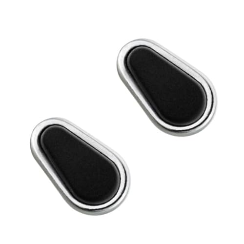 プレミアムチタンパッド おしゃれ かっこいい 丈夫 箱蝶タイプ メガネ 眼鏡 ズレ防止 鼻パット セット (シルバー×ブラック, しずく型)