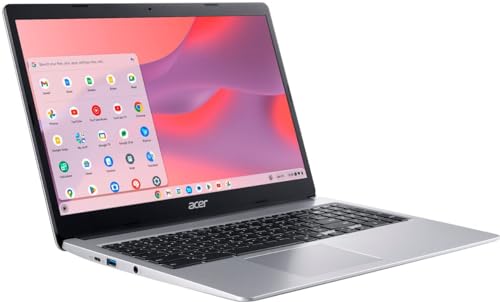 Image of Acer 2024 Chromebook 315 Laptop, 15.6 inch HD Display, Intel Celeron Dual-Core N4020 Processor, 4GB RAM, 64GB eMMC, Intel UHD Graphics, Wi-Fi, Bluetooth, Chrome OS