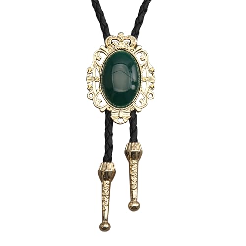 Image of GelConnie Native American Bolo Tie Rodeo Cowboy Leather Necktie Western Necklace Costume Accessories for Men,Women