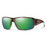 SMITH Guide’s Choice XL Fishing Sunglasses with Large Frame – Men’s & Women’s Performance Eyewear, UV Protection for Water Sports & Active Days – Tortoise + Green ChromaPop Polarized Mirror Lenses