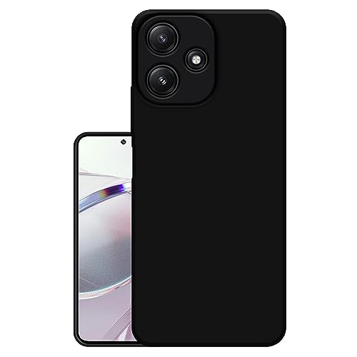 Hello Zone Exclusive Rubberised Matte Finish Soft Back Case Cover for Redmi 12 5G/Poco M6 Pro 5G – Black- Best and cheap mobile covers in India