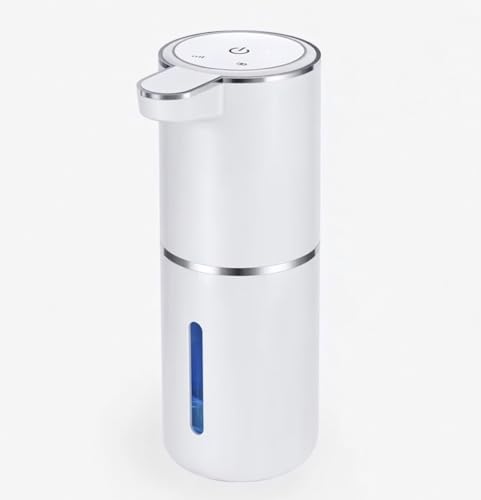 Dispensador de Jabón Líquido Automático 380ml, Sensor de Movimiento Infrarrojo Sin Contacto, Recargable USB-C, Impermeable IPX5 para Baño y Cocina, Jabonera Inteligente de Plástico Resistente (Blanco)