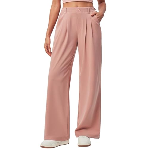 Pantalon baggy femme long et fluide taille haute pantalon large