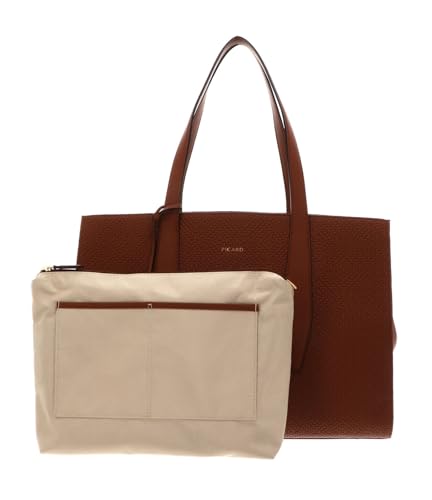 Picard Cuir sac à épaule Day Trip grand shopper en cuir véritable couleur cognac brun