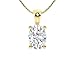 Belacqua 3 Carat Oval Lab Grown Diamond Solitaire Pendant Necklace in 14K Yellow Gold, IGI Certified, Prong Set, E-F Color, VS Clarity,Fine Jewelry for Women, Gift Box Included