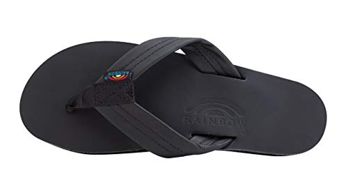 Image of Rainbow Sandals Women's Classic Leather Black Single Layer Size: Small (B) M US
