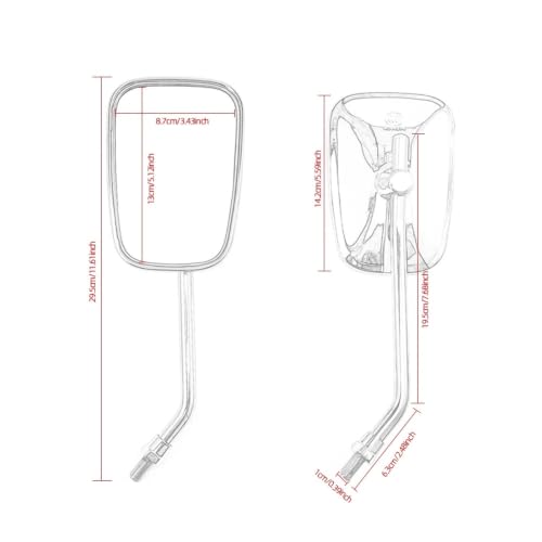 Espejo retrovisor ajustable para Kawasaki KLR250 de 1990 a 2005 4