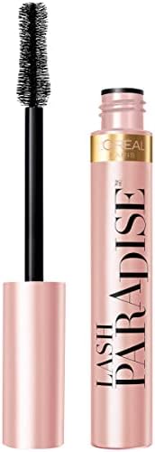 L'Oreal Paris Voluminous Makeup Lash Paradise Mascara, Voluptuous Volume, Intense Length, Feathery Soft Full Lashes, No Flaking, No Smudging, No Clumping, Blackest Black, 1 Count