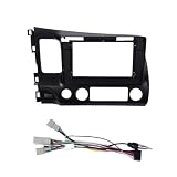 EJUOYO Montaje autoradio Compatible con Honda Civic 2004-2011, navegación GPS para Coche, Radio estéreo, Marco de Panel, 2DIN, 10 Pulgadas Radio Coche Adaptador(Frame and Cables)