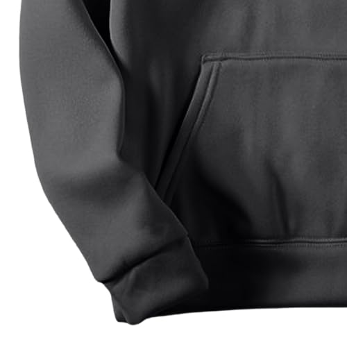Hoodies for Men Pullover,Oversized Long Sleeve Fleece Hooded Sweatshirt Lightweight Casual Fall Winter Y2K Hoodies Gray4