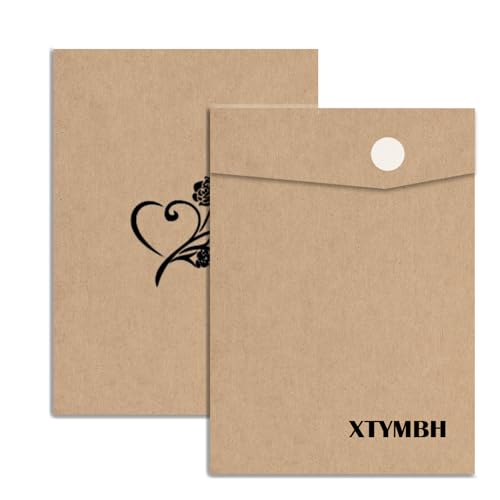 Lot de 10 grandes enveloppes en papier kraft écologique avec fermeture à ficelle Marron 24 x 34 cm