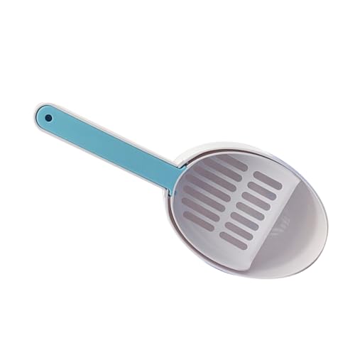 TOGEVAL 猫砂シャベル 猫砂スプーン 猫の消臭剤 ごみトレイ スクーパー 猫のおもちゃ エリミネーター パン 猫砂の処分 スクラッチャー ライナー 猫砂の塊 ゴミ プラスチック Blue