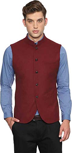 Image of Dhingra Men's Solid Nehru Jacket