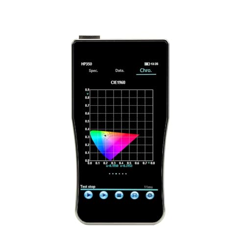 HOJILA HP350 Spectrometer, Handheld Spectral Illuminance Meter, Light Spectrum Analyzer, with Date Output, 5-inch Screen