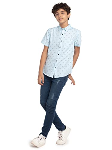Image of Under Fourteen Only Solid Regular Fit Shirts for Boys