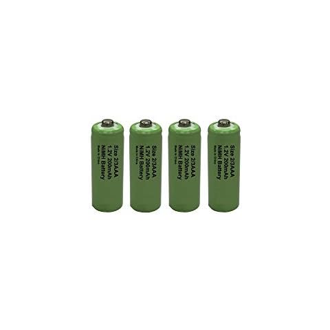 4 x Buyabattery 2/3AAA (Two Thirds AAA) Rechargeable Solar Light Batteries 1.2V 200mAh NiMH Length 30mm Diameter 10mm Cover