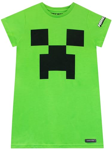 Minecraft Girls Nightgown | Creeper Nightdress | Girls' Nightgowns & Sleep Shirts