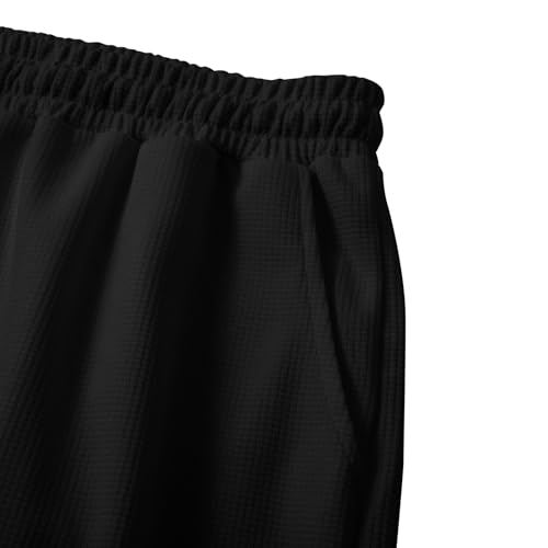 Pantalon de jogging gaufré avec cordon de serrage et coupe ample fluide