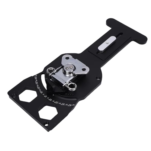 Guide de rail pour équerre de scie à chenilles Triton avec butées d'angle réglable et support