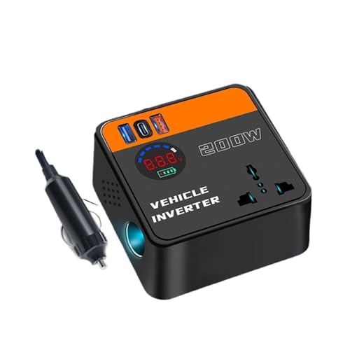 Falownik Przetwornica samochodowa 200 W 12 V 24 V do 110 V Przetwornica samochodowa ciężarowa z szybkim ładowaniem typu C