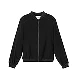  Promod Unifarbene Bomberjacke Schwarz 36