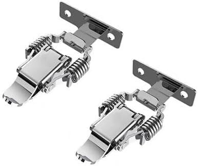 Spring Toggle Lock,Spring Loaded Locks Hasps,Toggle Latch,Spring Latch,2PCS, 304 Stainless Steel Double Spring Loaded Suitcase Chest Tool Box Locking Hardware Toggle Latch Hasp Buckle,(5 502 59 2)