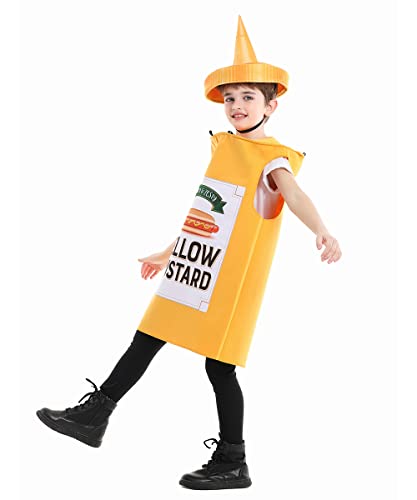 Disfraz Amarillo Mostaza para Niños Talla Única miniatura 3