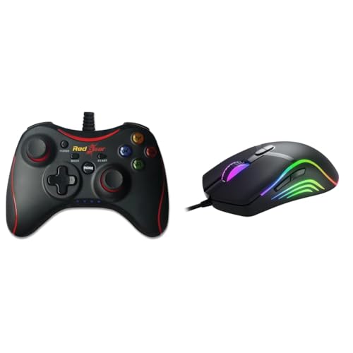 Image of Redgear Pro Series Wired Gamepad with Integrated Force Feedback, Illuminated ABXY Keys, Ergonomicall